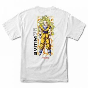 Primitive x Dragon Ball Z Men&#039;s Goku Glow Short Sleeve T Shirt White Clothing...