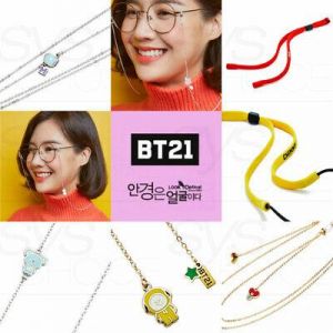 Stan - חנות ה-Merchandise למעריצים מכל הסוגים BTS השרשרת הרשמית למשקפיים של BT21 ביטי21 קויה ארג'יי שוקי מאנג צ'ימי טטה קוקי