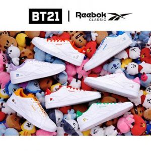 Stan - חנות ה-Merchandise למעריצים מכל הסוגים BTS נעלי סניקרס של ריבוק וביטי21 BT21 עם הדמויות קוקי קויה שוקי ארג'יי צ'ימי מאנג טטטה