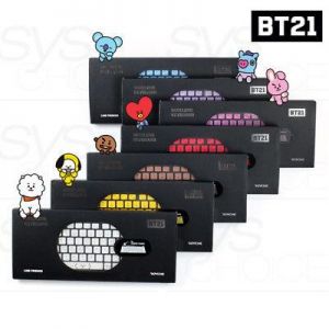 Stan - חנות ה-Merchandise למעריצים מכל הסוגים BTS מקלדת שקטה אלחוטית רשמית של ביטי21 BT21 עם הדמויות קויה ארג'יי שוקי מאנג צ'ימי טטה קוקי