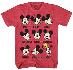 Stan - חנות ה-Merchandise למעריצים מכל הסוגים Disney Disney Mickey Mouse Goofy Moods World Funny Humor Adult Mens Graphic T-shirt Tee