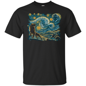 Stan - חנות ה-Merchandise למעריצים מכל הסוגים Disney Starry Night Lion King Simba Timon Scar Van Gogh Cartoon Black T-Shirt S-6XL