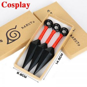 Stan - חנות ה-Merchandise למעריצים מכל הסוגים נארוטו 3PCS Anime Naruto Plastic Ninja Weapon White Kunai Cosplay Costume Accessory Toy