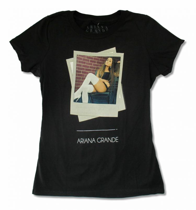 Stan - חנות ה-Merchandise למעריצים מכל הסוגים אריאנה גרנדה Ariana Grande Tilt Girls Juniors Black T Shirt New Official