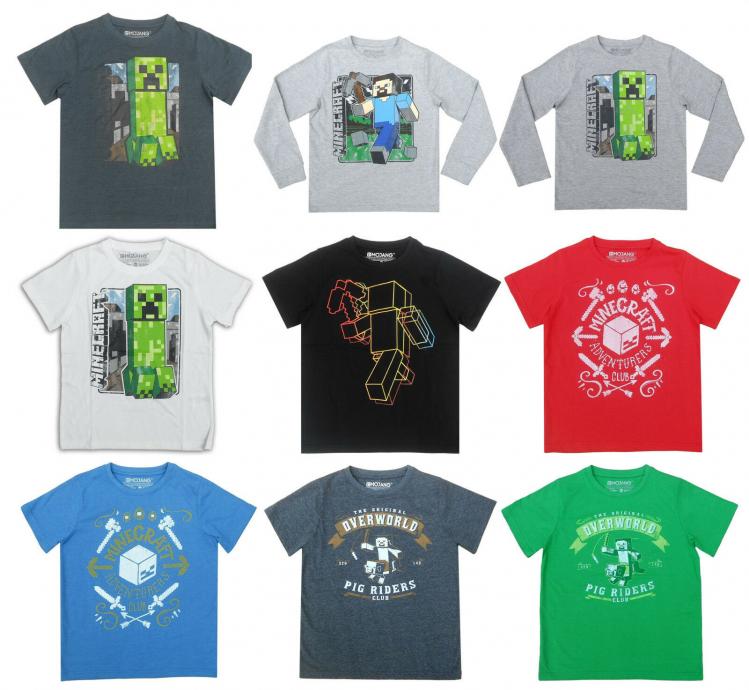 Stan - חנות ה-Merchandise למעריצים מכל הסוגים Minecraft Boys Kids Official Licensed Minecraft Short Long Sleeve T Tee Shirt Top / Hoodie