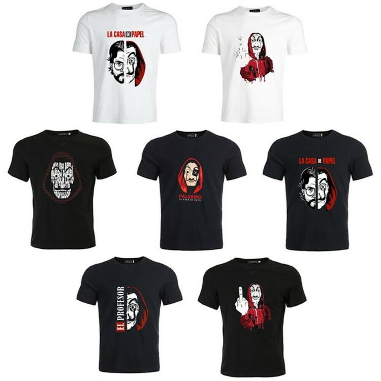 Stan - חנות ה-Merchandise למעריצים מכל הסוגים בית הנייר La Casa De Papel Masque Tokyo Professeur T Shirt Hommes Femmes Unisexe T-shirt