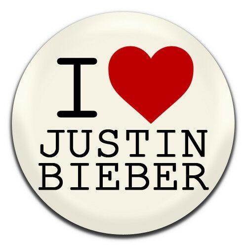 Stan - חנות ה-Merchandise למעריצים מכל הסוגים ג'סטין ביבר I Heart Justin Bieber Pop Singer 25mm / 1 Inch D Pin Button Badge
