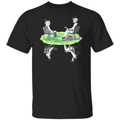 Stan - חנות ה-Merchandise למעריצים מכל הסוגים ריק ומורטי  Rick And Morty Crossover Walter And Jesse Breaking Bad T-Shirt Black