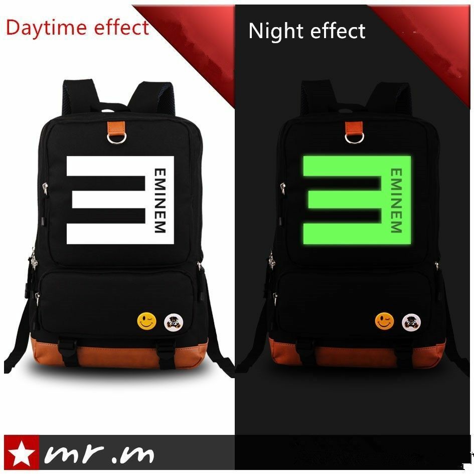 Stan - חנות ה-Merchandise למעריצים מכל הסוגים Eminem Eminem canvas bag computer bag men bag backpack hip-hop anti-E Luminous