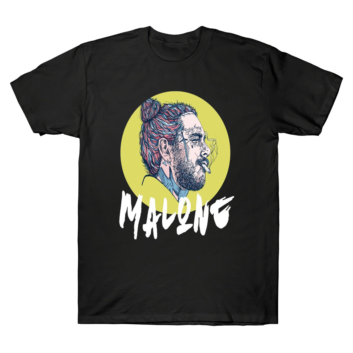 Stan - חנות ה-Merchandise למעריצים מכל הסוגים פוסט מאלון Rapper Post Leave Me Malone Black Navy Men's T Shirt Short Sleeve Tee Top