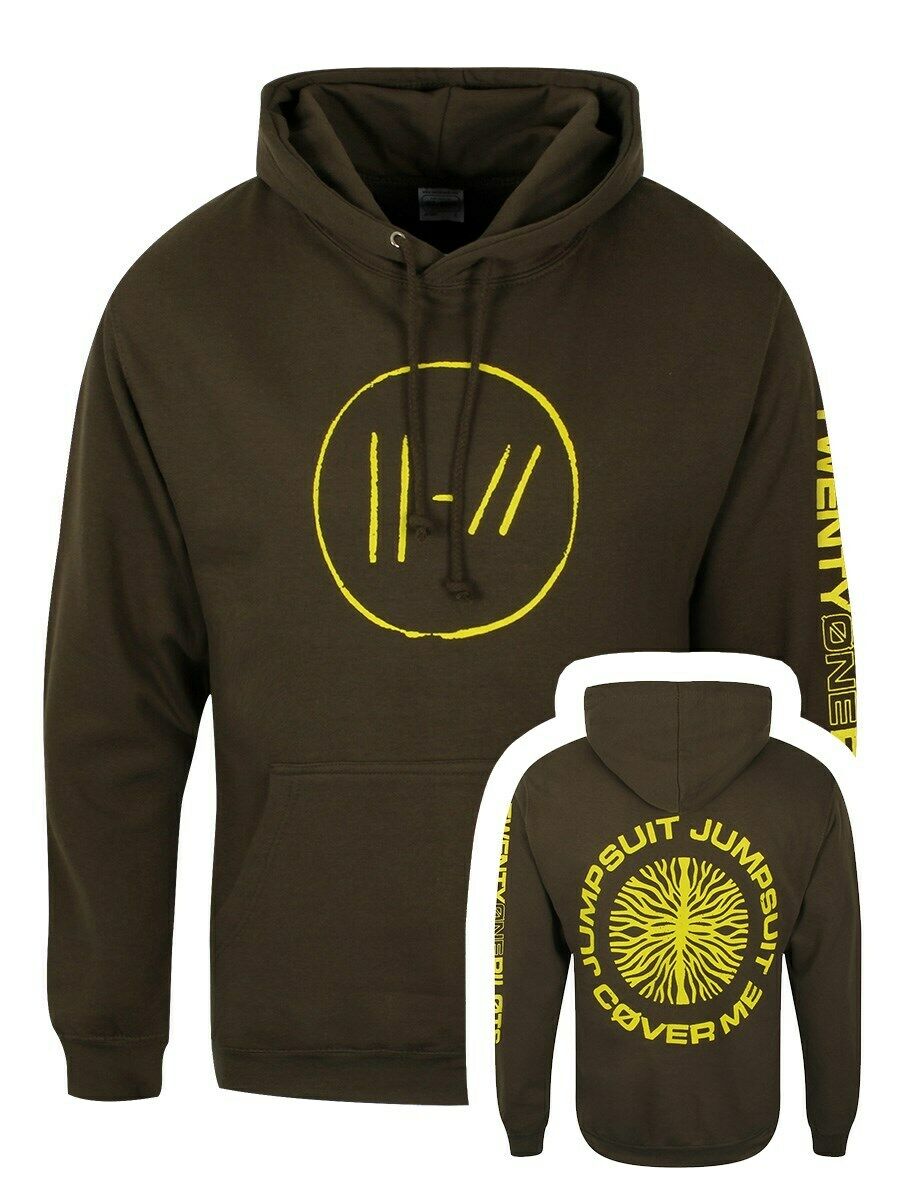 Stan - חנות ה-Merchandise למעריצים מכל הסוגים Twenty One Pilots Twenty One Pilots Hoodie Jumpseal Pullover Men's Olive Green
