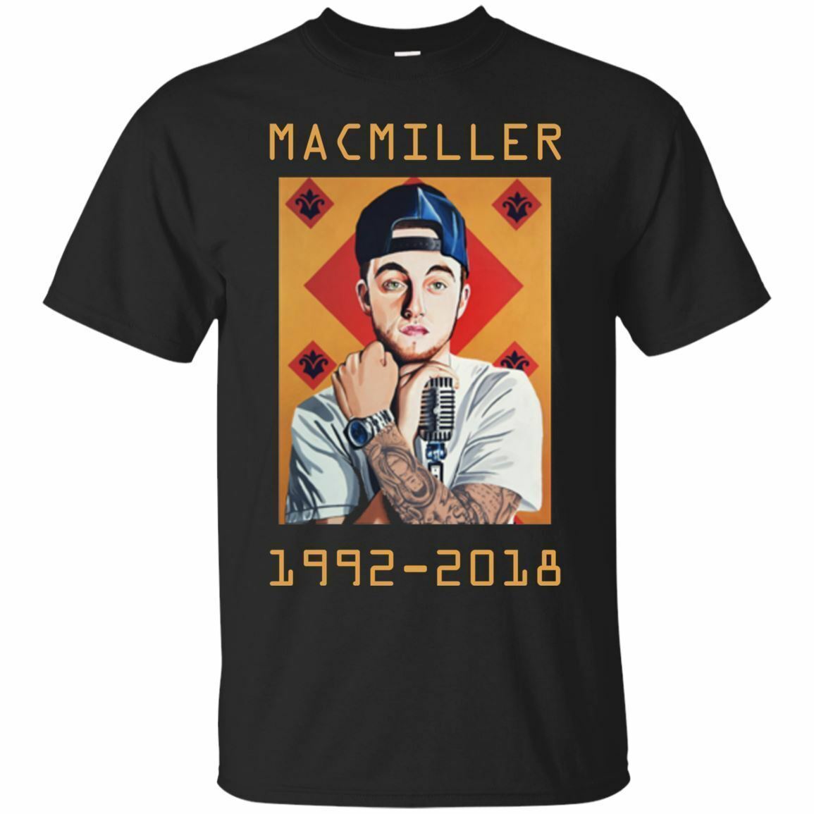 Stan - חנות ה-Merchandise למעריצים מכל הסוגים Mac Miller Black T-Shirt - Mac-Miller 1992 - 2018 Gift Mac-Miller T-Shirt For Men Size US