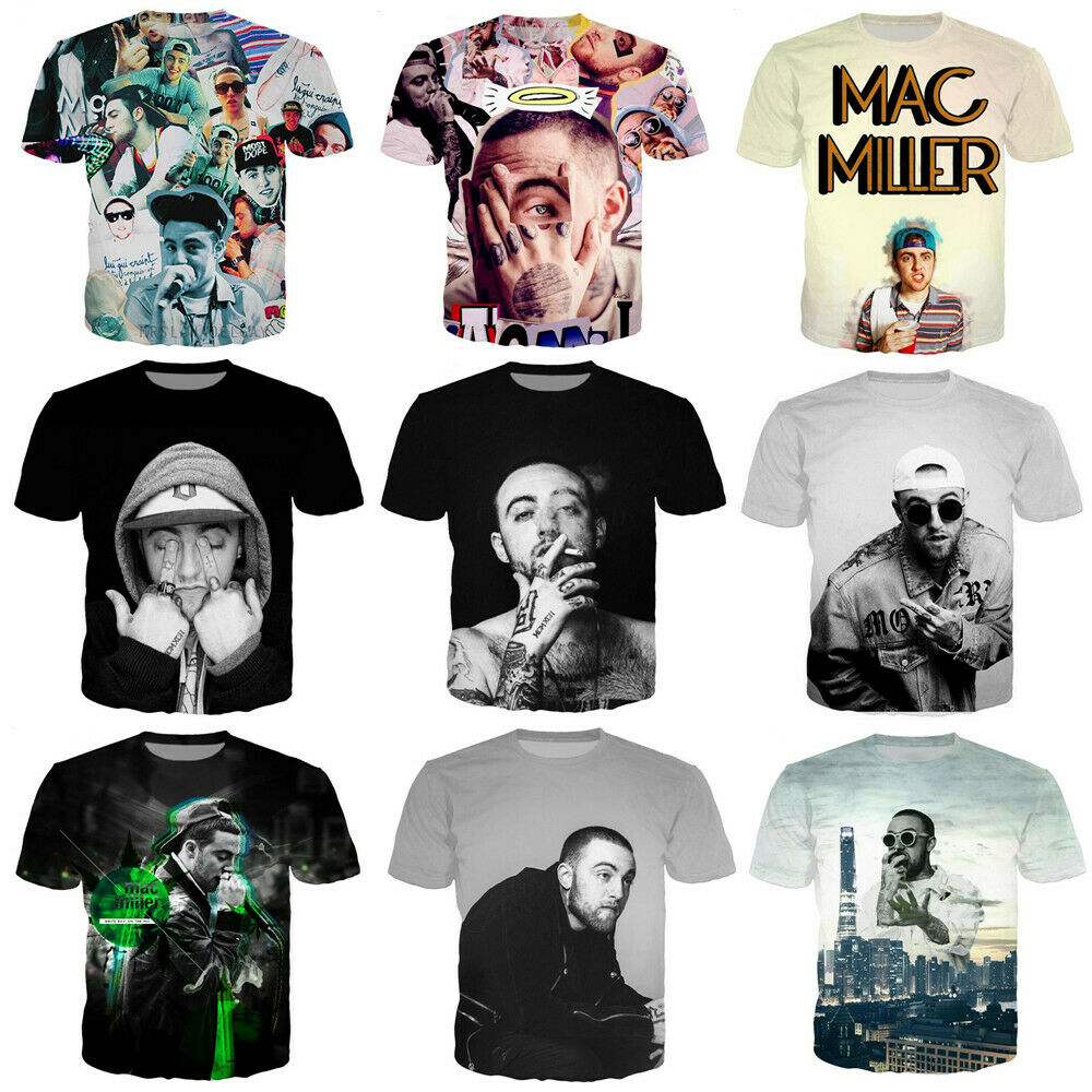 Stan - חנות ה-Merchandise למעריצים מכל הסוגים Mac Miller Women/Men's hip hop singer mac miller 3D Print Short Sleeve Casual Graphic Tee