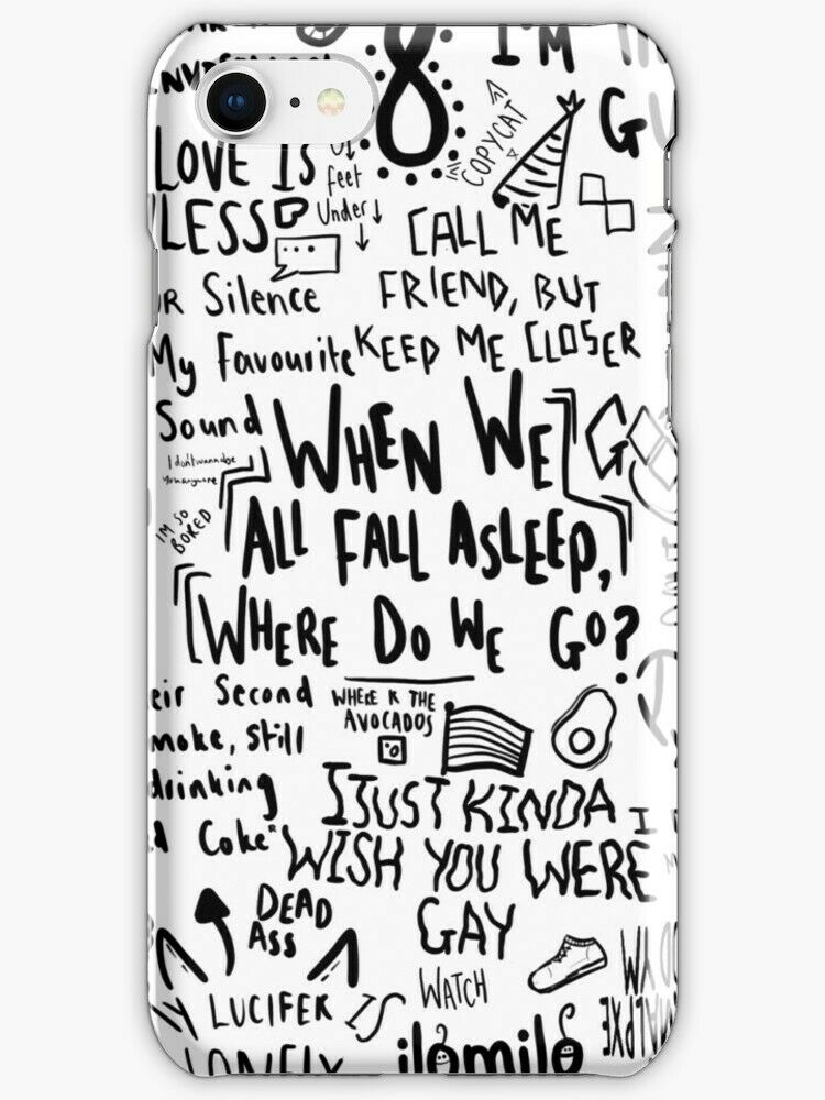 Stan - חנות ה-Merchandise למעריצים מכל הסוגים בילי אייליש Billie Eilish Lyric iPhone Case X R S 8 7 6 Plus Max, Bad Guy, Copycat, Lovely 