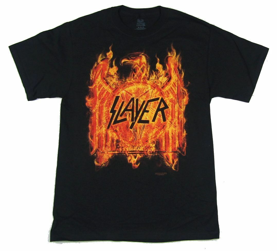 Stan - חנות ה-Merchandise למעריצים מכל הסוגים Slayer Slayer Flaming Eagle 2016 Tour Black T Shirt New Official Band Merch