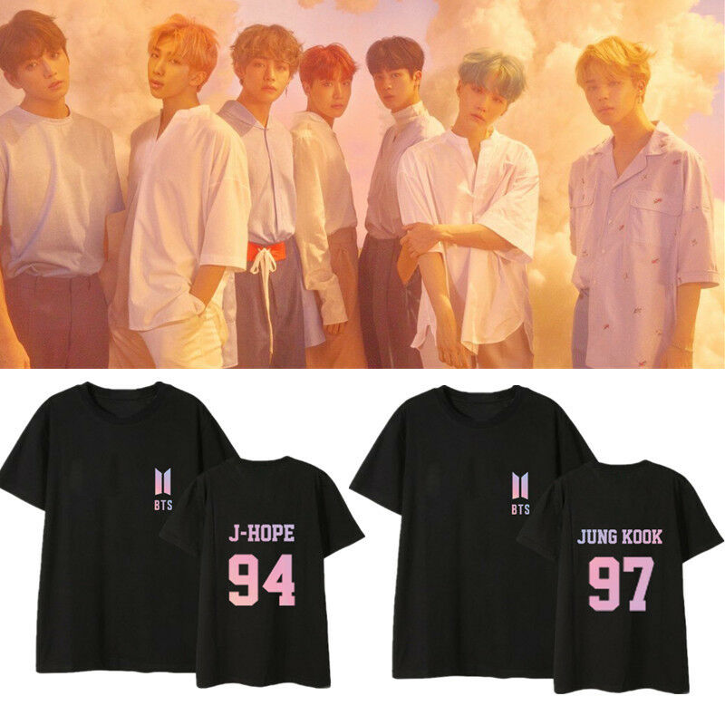 Stan - חנות ה-Merchandise למעריצים מכל הסוגים BTS KPOP BTS Short Sleeve T-shirt Bangtan Boys Love Yourself Suga Jimin Jung Kook 