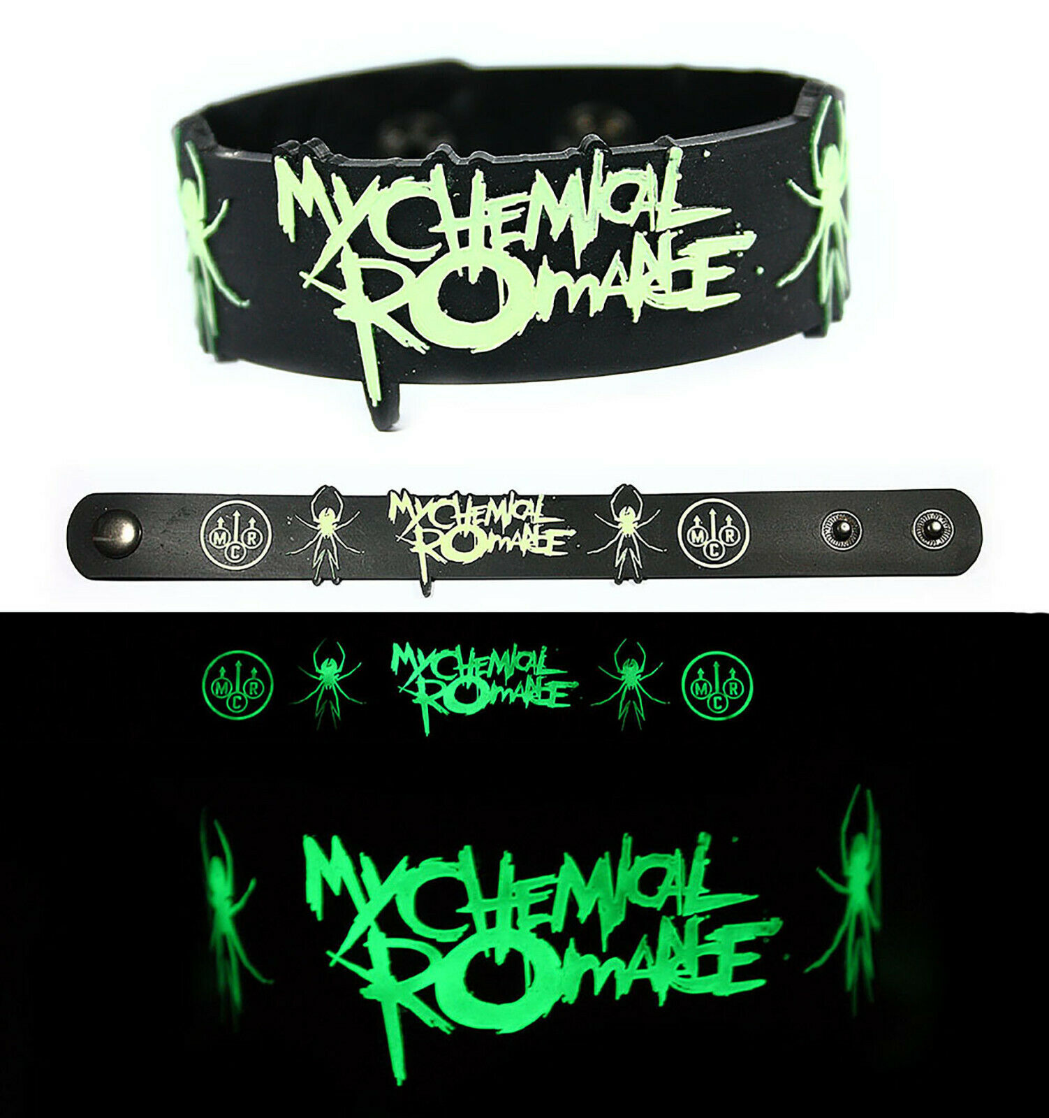 Stan - חנות ה-Merchandise למעריצים מכל הסוגים My Chemical Romance My Chemical Romance wristband rubber bracelet glow in the dark