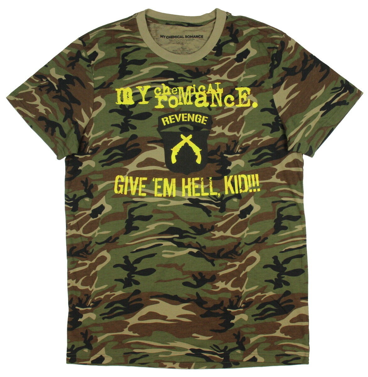Stan - חנות ה-Merchandise למעריצים מכל הסוגים My Chemical Romance My Chemical Romance Shirt Camo Revenge Give 'Em Hell Kid!!! Rock Band Tee