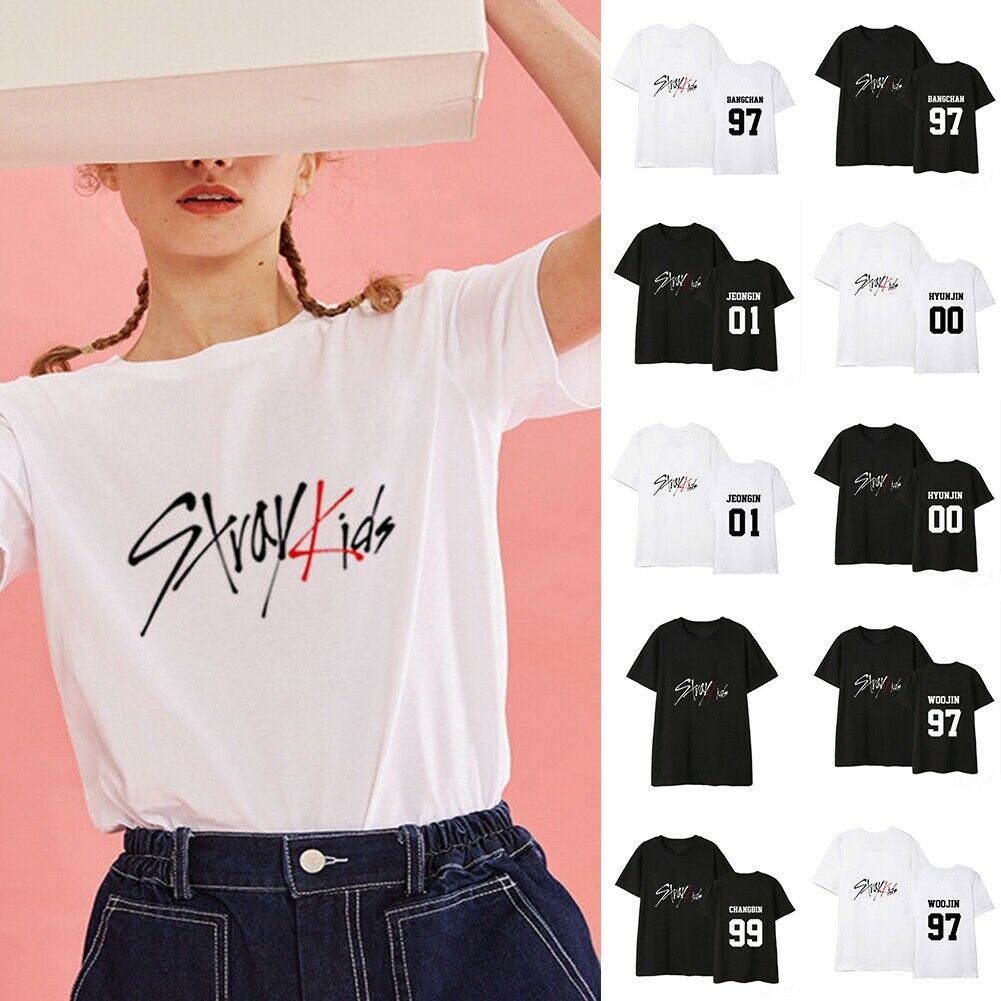 Stan - חנות ה-Merchandise למעריצים מכל הסוגים אחרים KPOP Stray Kids T-Shirt The HYUNJIN Letter Tee CHANGBIN SEUNGMIN Casual Tops Lot