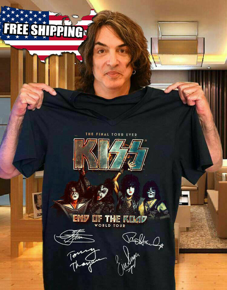 Stan - חנות ה-Merchandise למעריצים מכל הסוגים KISS Official KISS Band T-Shirt End of the Road Farewell Tour 2019 Gift for Men/Women
