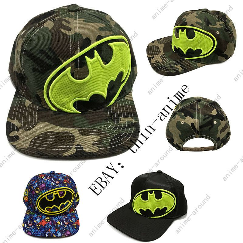 Stan - חנות ה-Merchandise למעריצים מכל הסוגים DC Batman Hat Cap Hip-Hop Canvas Baseball 3D LOGO DC Comics Hats Cosplay Otaku