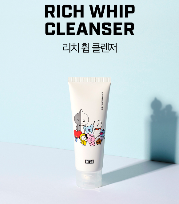 Stan - חנות ה-Merchandise למעריצים מכל הסוגים BTS BTS BT21 VT Cosmetic Rich Whip Cleanser 100ml / Official K-POP K-Beauty Goods