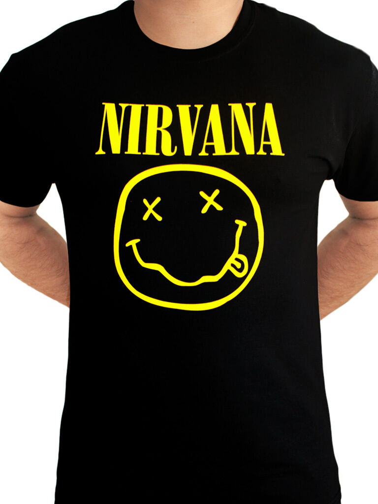 Nirvana Smiley Face tshirt Logo 