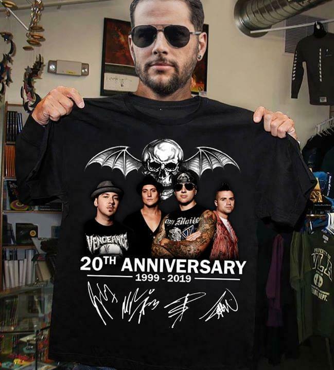 Stan - חנות ה-Merchandise למעריצים מכל הסוגים Avenged Sevenfold Avenged Sevenfold 20th Anniversary 1999 2019 T Shirt Black Cotton Men S-6XL