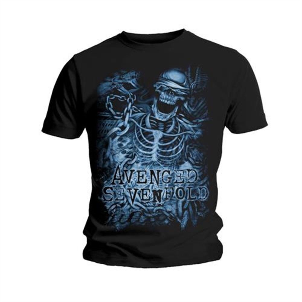 Stan - חנות ה-Merchandise למעריצים מכל הסוגים Avenged Sevenfold Bravado Avenged Sevenfold - Chained Men's T-shirt Black Large - Skeleton Tshirt