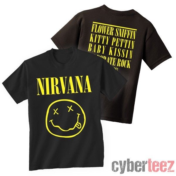 Stan - חנות ה-Merchandise למעריצים מכל הסוגים נירוונה NIRVANA T-Shirt Smiley Face Logo OFFICIALLY LICENSED New Authentic S-2XL