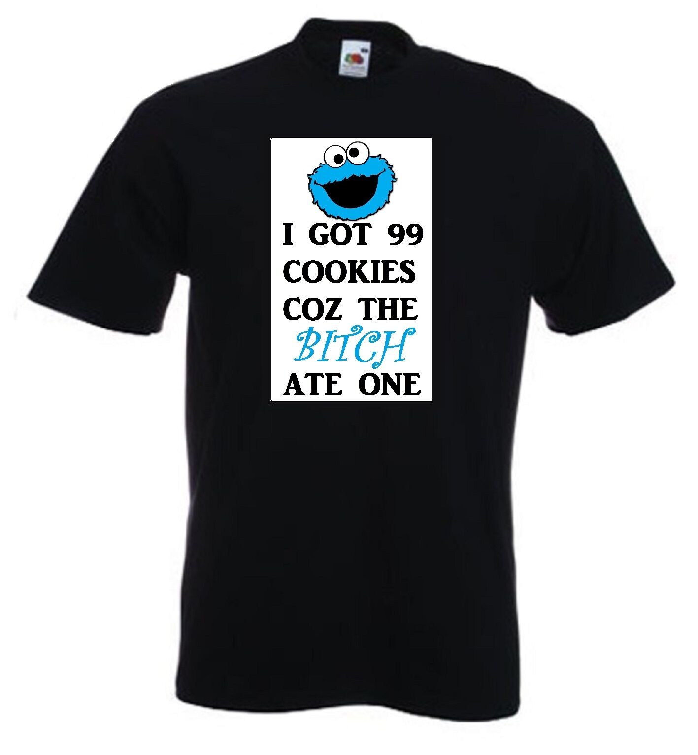 Stan - חנות ה-Merchandise למעריצים מכל הסוגים רחוב שומשום Cookie Monster, I Got 99 Cookies Coz The Bitch Ate One Jat Z Muppets T Shirt