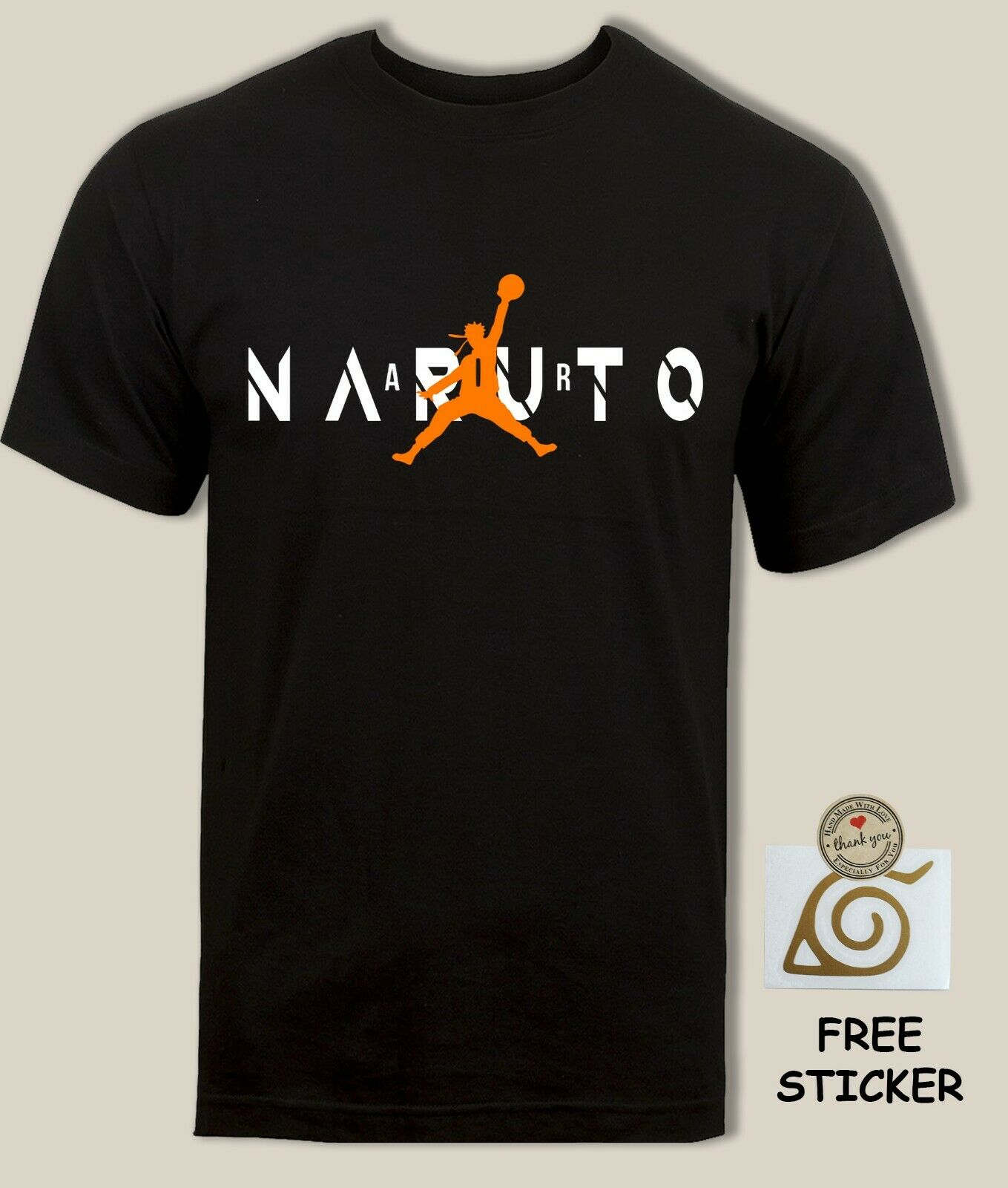 Stan - חנות ה-Merchandise למעריצים מכל הסוגים נארוטו Naruto Air Funny T shirt Sasuke Kakashi Anime Parody Cosplay Top Men's S - XXL